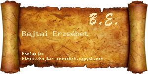 Bajtai Erzsébet névjegykártya