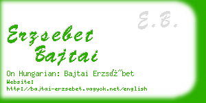 erzsebet bajtai business card